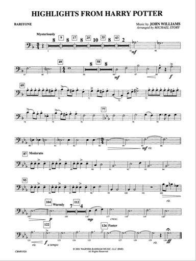 Harry Potter, Highlights from: Baritone B.C.
