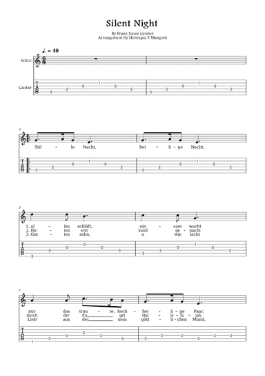 Stille Nacht (german lyrics)