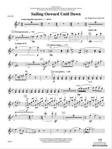 Sailing Onward Until Dawn: Flute