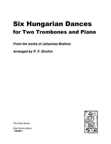 Six Hungarian Dances for Two Trombones and Piano