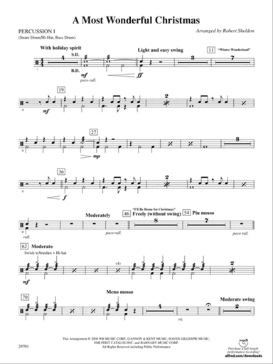 A Most Wonderful Christmas: 1st Percussion
