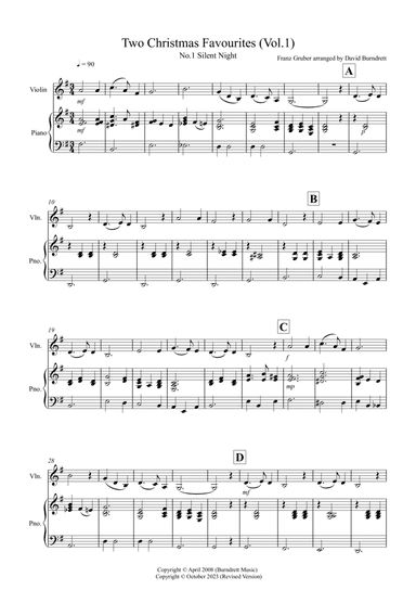 2 Christmas Favourites for Violin and Piano (volume one)