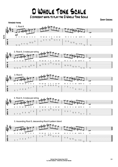 D Whole Tone Scale (5 Ways to Play)