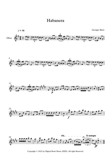 Habanera - Georges Bizet (Oboe)
