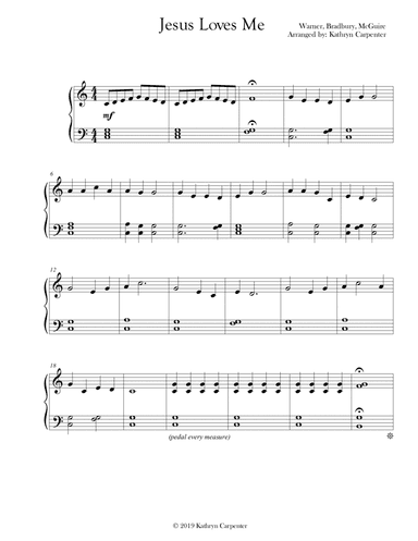 Jesus Loves me (Piano, Level 1)