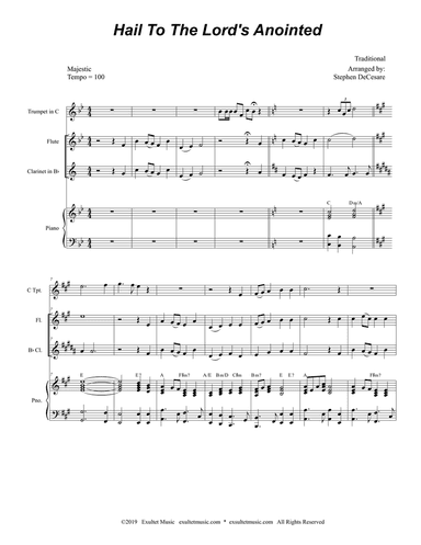 Hail To The Lord's Anointed (Duet for Flute and Bb-Clarinet)