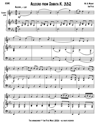 Allegro from Piano Sonata K. 332