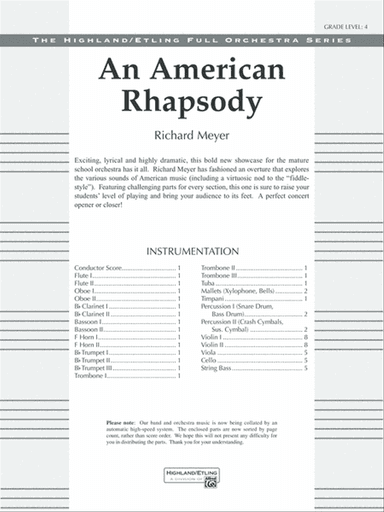 An American Rhapsody: Score
