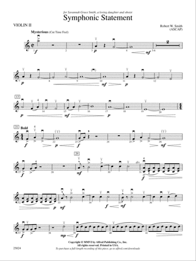 Symphonic Statement: 2nd Violin