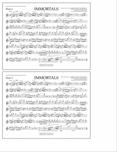 Immortals (from Big Hero 6) (arr. Tom Wallace) - Flute 2