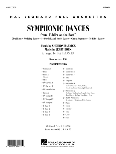Symphonic Dances (from Fiddler On The Roof) (arr. Ira Hearshen) - Full Score