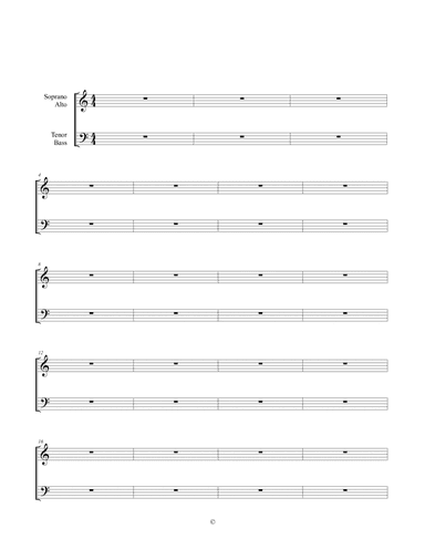 Blank SATB two-staff manuscript paper!