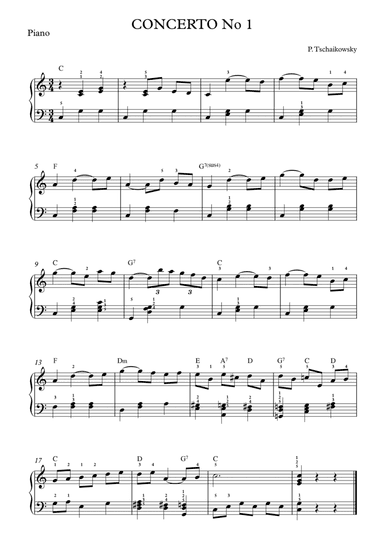 Concerto No 1 - Tschaikowsky
