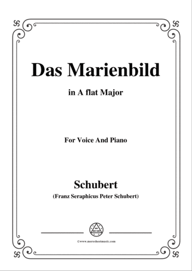 Schubert-Das Marienbild,in A flat Major,for Voice&Piano