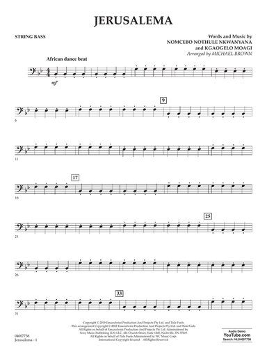 Jerusalema (feat. Nomcebo Zikode) (arr. Michael Brown) - String Bass