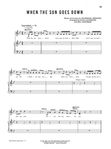 When the Sun Goes Down (Music from the Original Motion Picture Soundtrack, In The Heights)