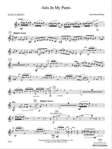 Ants in My Pants: 1st B-flat Clarinet
