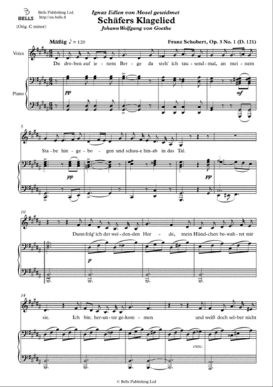 Schafers Klagelied, Op. 3 No. 1 (second version) (G-sharp minor)