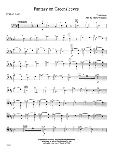 Fantasy on Greensleeves: String Bass