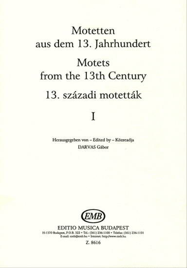 Motets from the 13th century, Vol. 1