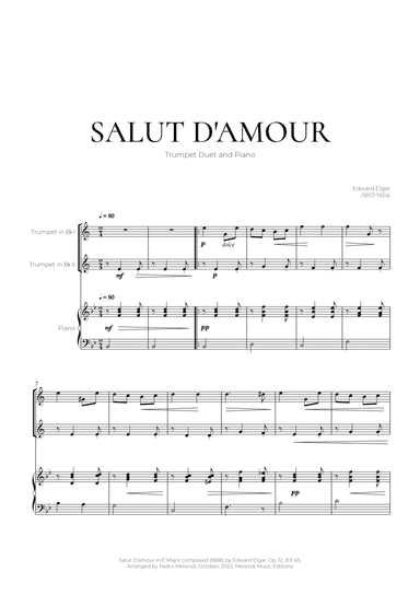 Salut D’amour (Trumpet Duet and Piano) - Edward Elgar