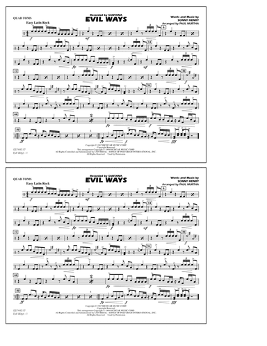 Evil Ways (arr. Paul Murtha) - Quad Toms