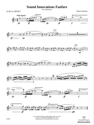 Sound Innovations Fanfare: 1st B-flat Clarinet