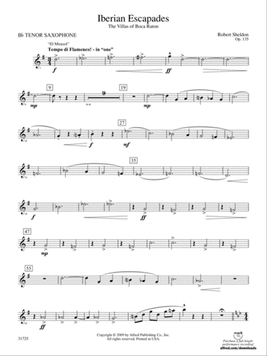 Iberian Escapades: B-flat Tenor Saxophone