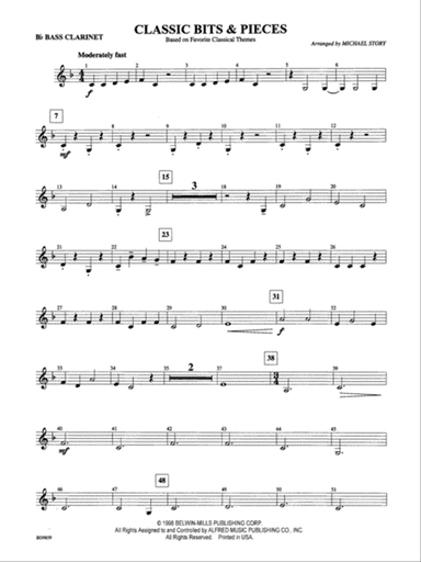 Classic Bits & Pieces (based on Favorite Classic Themes): B-flat Bass Clarinet