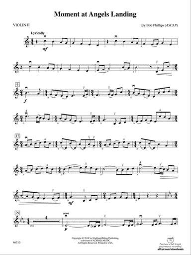 Moment at Angels Landing: 2nd Violin