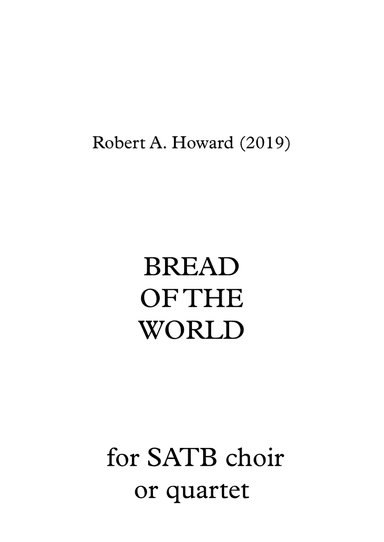 Bread of the World (SATB version)