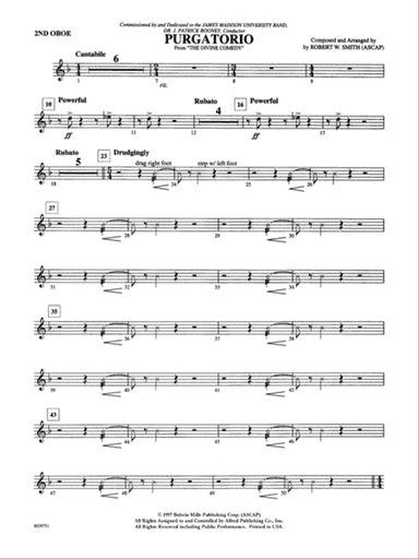 Purgatorio (from The Divine Comedy): 2nd Oboe