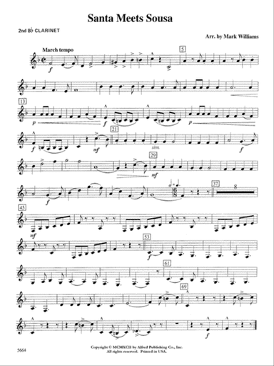 Santa Meets Sousa: 2nd B-flat Clarinet