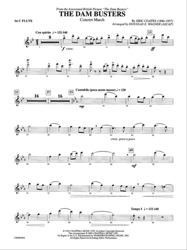 The Dam Busters Concert March: Flute