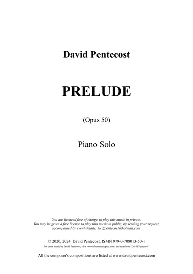 Prelude, Opus 50