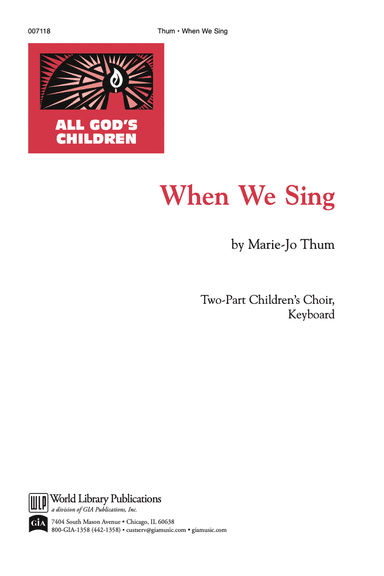 When We Sing