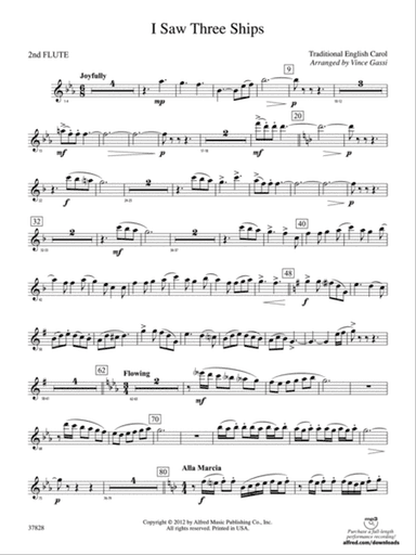 I Saw Three Ships: 2nd Flute