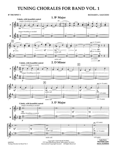 Tuning Chorales for Band - Bb Trumpet 1