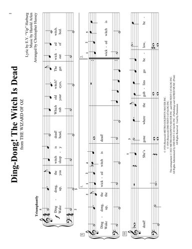Ding-Dong! The Witch Is Dead (from The Wizard Of Oz) (arr. Christopher Hussey)