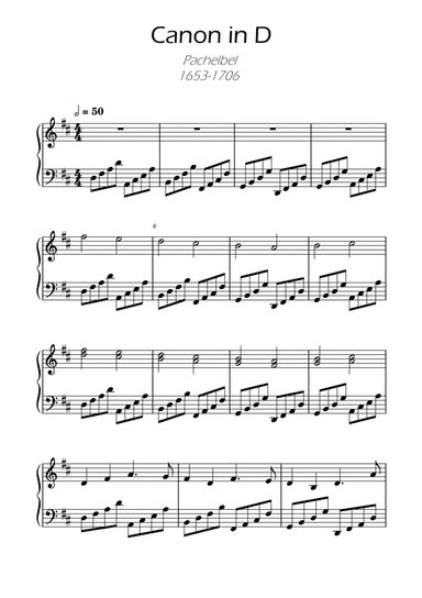 Canon in D - Pachelbel