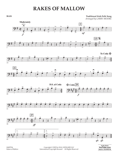 Rakes of Mallow (arr. Larry Moore) - String Bass