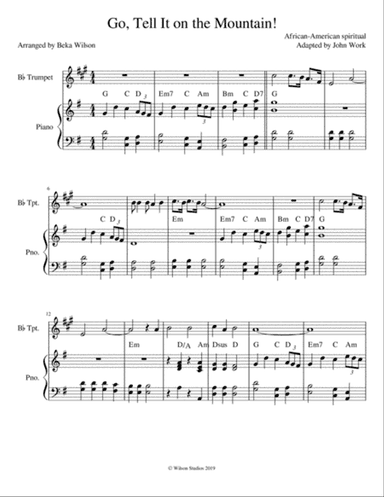 Go Tell It on the Mountain!--trumpet solo