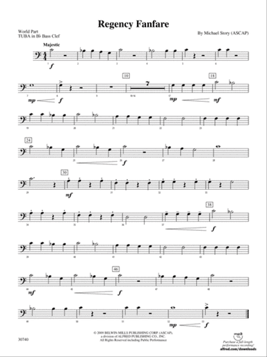 Regency Fanfare: (wp) B-flat Tuba B.C.