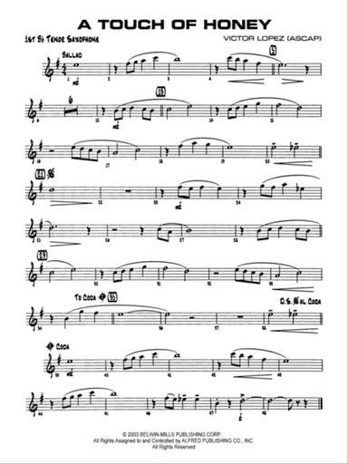 A Touch of Honey: B-flat Tenor Saxophone