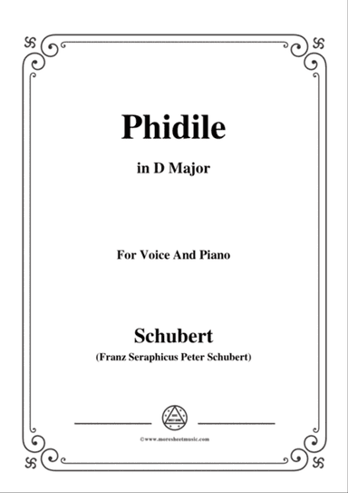 Schubert-Phidile,in D Major,for Voice&Piano