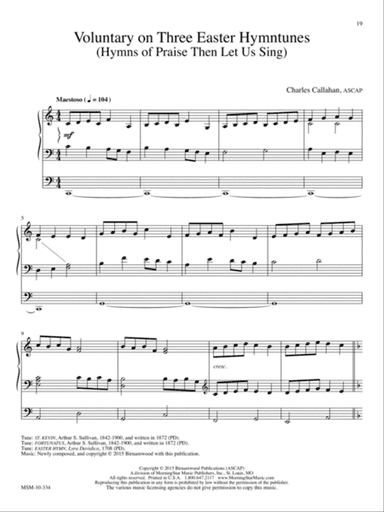 Voluntary on Three Easter Hymntunes (Hymns of Praise Then Let Us Sing) (Downloadable)