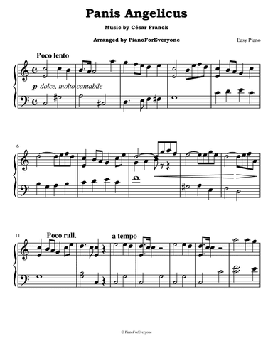 Panis Angelicus - Franck (Easy Piano)