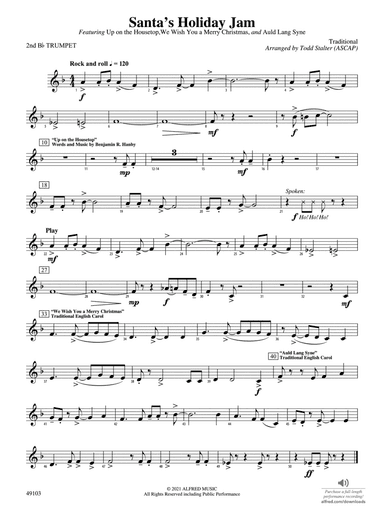 Santa's Holiday Jam: 2nd B-flat Trumpet