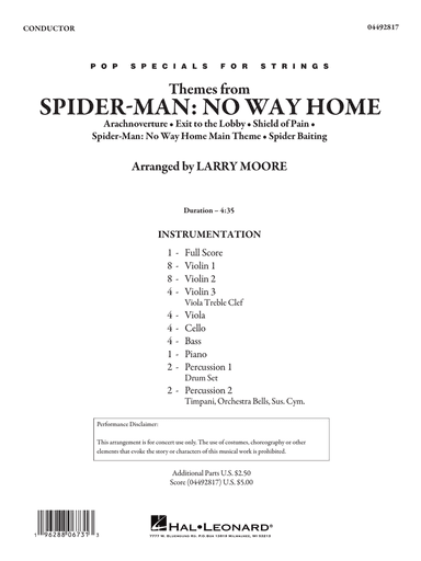Themes from Spider-Man: No Way Home (arr. Larry Moore) - Conductor Score (Full Score)