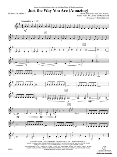 Just the Way You Are (Amazing): B-flat Bass Clarinet